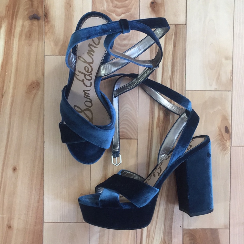 Blue velvet high heels 8.5 - Sam Edelman